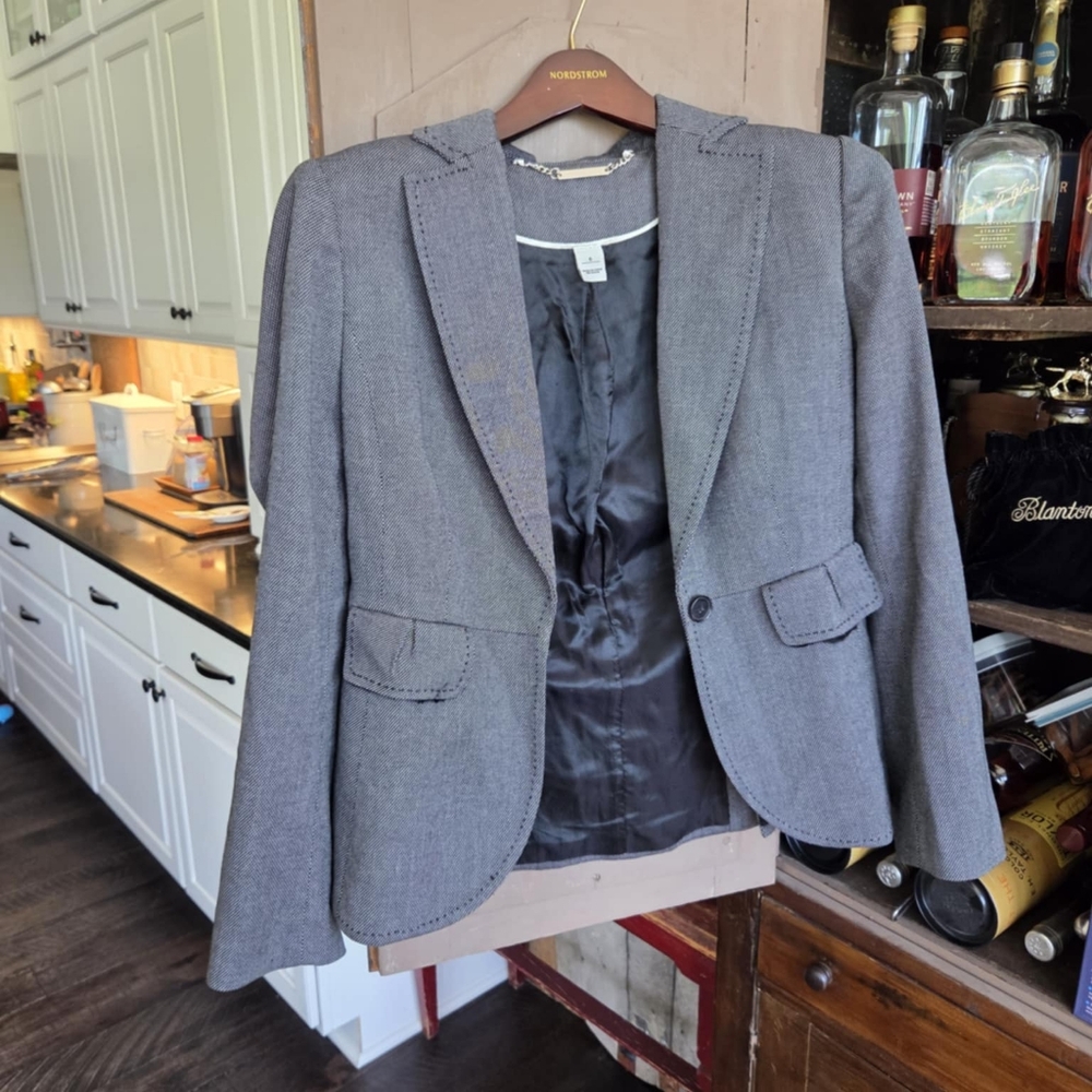 Nordstrom Gray Sport Coat Modern Tailored Wool